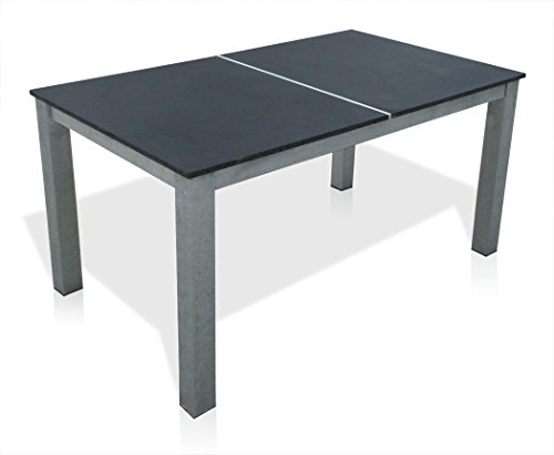 KMH®, Gartentisch mit 2 massiven Granitplatten! (mit polierter