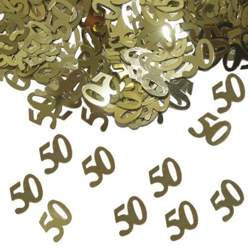 15g Tischkonfetti Zahl 50 Goldene Hochzeit ...