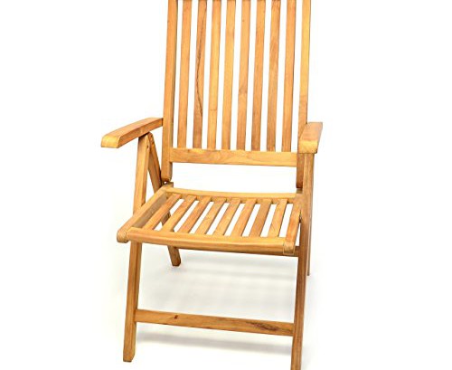 Gartenstühle 4 Stk. Verstellbar Massivholz Teak - Gartensessel - Teak